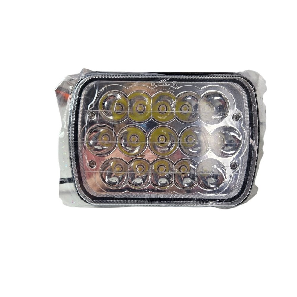 LED Headlight With Plug-In 7-Inch Rectangular DOT SAE Compliant JG-1003-XC